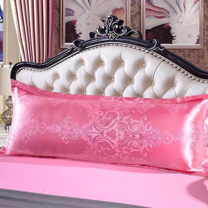 双人枕头枕芯家用长枕头长款情侣一体大号紫色(1.8米枕芯+枕套)