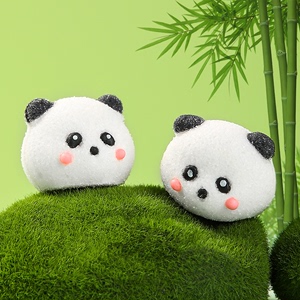 3D网红熊猫造型可爱造型儿童棉花糖糖果哄娃烘焙蛋糕软糖独立包装