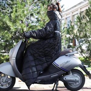 电动车挡风衣冬季款女防风衣保暖加绒挡风被电动摩托车骑行防寒服
