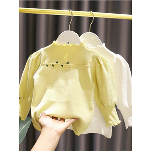 童装1-5岁女宝宝弹力细螺纹T恤女婴儿童秋季新款女童修身打底衫