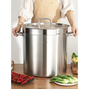 苏泊尔适用304 不锈钢桶大容量带刻度汤桶商用加厚带盖电磁炉熬汤