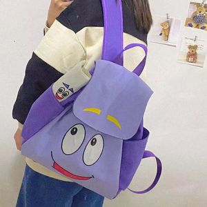 爱探险的朵拉双肩包Dora地图卡通斜挎小背包可爱儿童朵拉同款书包