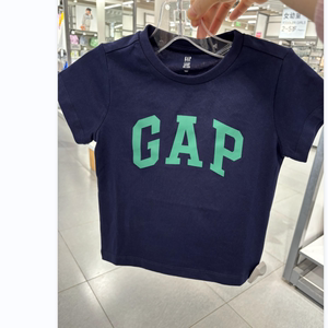 Gap男女童T恤2024夏季新款LOGO纯棉圆领短袖儿童上衣890880辣妹装