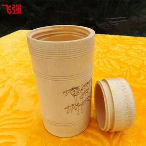 茶杯 竹螺纹口茶杯 竹子杯子 竹茶杯 带盖竹杯子 竹制品 竹工艺品