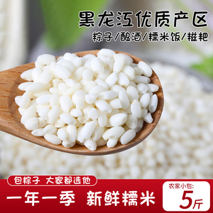 5斤2023年新米糯米1斤尝鲜装2.5kg江米白米10斤圆粒端午节粽子米