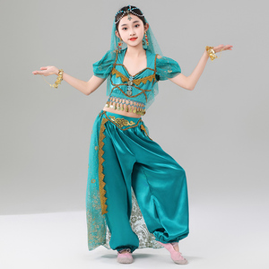 新疆舞蹈演出服儿童少数民族服装茉莉公主印度女童异域风情表演服