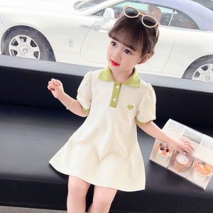 巴拉巴柆女童纯棉连衣裙夏季装新款韩版夏季公主裙子女中小童洋气