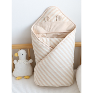 全棉时代天然有机彩棉婴儿包被纯棉宝宝抱毯新生婴儿产房被子可脱