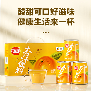 中粮屯河杏汁250ml*10罐整箱儿童健康纯果汁礼盒新鲜营养果蔬饮料