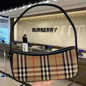 BURBERRY/巴宝莉经典女包格纹hobo腋下包半月包单肩月牙包手提包