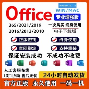 office2021 2019办公软件2016word365exce 2010远程服务 永久激活