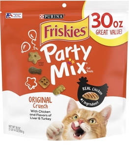 美国Friskies喜悦猫零食洁齿猫咪饼干30oz/860g 实惠装