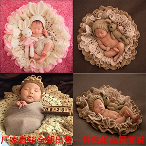 新款儿童摄影服装满月宝宝艺术百天照影楼主题拍照服饰辅助道具毯
