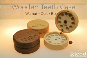 日本代购直邮乳牙盒儿童牙齿收藏盒收纳盒保护盒可定制名字纪念盒