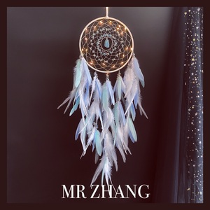 MR ZHANG捕梦网灯原创生日少女房间小夜灯羽毛挂饰文艺礼物ins风