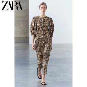 ZARA24夏季新品 女装 ZW 系列动物纹印花衬衫 9479064 051
