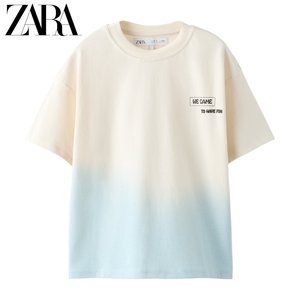 ZARA 24夏季新品 童装男童 浸染 T 恤 4805686 712