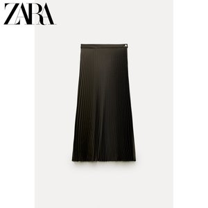 ZARA特价精选 女装 ZW 系列小打褶丝缎质感裙子 4786041 505