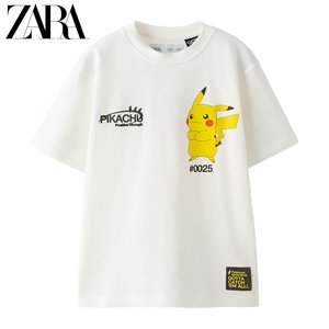ZARA 新品 童装男童 精灵宝可梦皮卡丘印花短袖T恤 6208690 250
