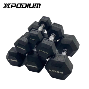 XPODIUM六角哑铃包胶固定健身俯卧撑实心铸铁电镀家用多功能男女