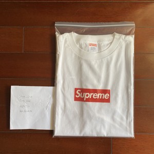 全新现货 supreme 07 白上红 经典 非20th box logo tee 短袖