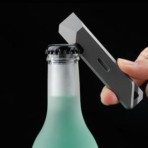 EDC多功能纯钛合金撬棍撬撬棒迷你款户外防身酷棍便携工具开瓶器