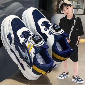 斯凯奇比格卡西龙晋江男童鞋子2024新款夏季儿童运动单网鞋男孩跑