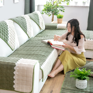 沙发垫布艺北欧简约现代客厅纯色四季通用三人全包万能套巾罩定做