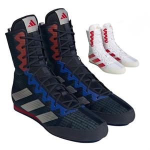 Adidas阿迪达斯BoxHog4 高帮 专业散打运动训练毒液摔跤鞋 拳击鞋