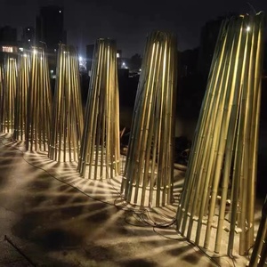 简约竹灯复古农家乐创意个性公园道路花园凉亭走廊装饰灯竹筒景观