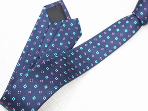 原单出口色织领带藏青碎花真丝蚕丝男士休闲韩版超窄款5Cm