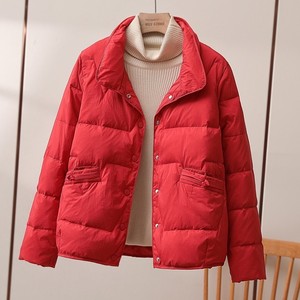 红色轻薄羽绒服女短款冬季新款高端时尚洋气小个子白鸭绒保暖外套