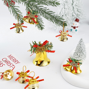 圣诞节金色铃铛装饰品圣诞树挂件场景布置用品门挂饰墙挂氛围装扮