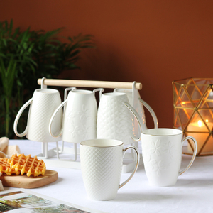 杯子一套家用套装客厅北欧茶杯具可爱陶瓷水杯简约创意6个配茶壶
