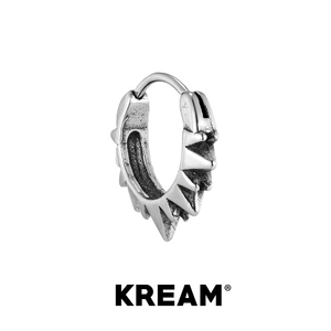 KREAM 做旧铆钉耳环男女同款个性潮情侣耳饰耳钉圈钛钢男生饰品