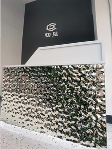 不锈钢水波纹板镜面8K压花吊顶天花KTV酒店背景墙吧台装饰水纹板
