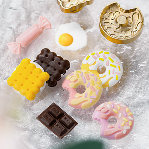 火漆印章铜头新款甜品系列巧克力 甜甜圈 饼干 奶糖 荷包蛋 可爱ins风格套色礼物装饰信封密封印手工DIY