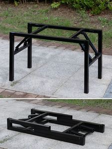 长方形桌架子 折叠餐桌架脚支架 桌子腿 饭桌脚架子 小桌支架 铁