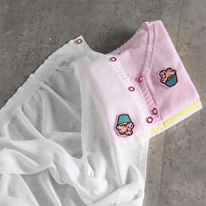 女童薄款外套韩版夏季针织开衫空调衫儿童防晒衣百搭中大童冰丝棉