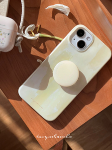 白屿山茶咸奶油适用iphone14promax苹果15pro手机壳简约13pro硅胶ins风中性原创设计