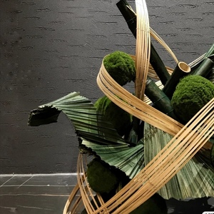 竹条竹编编织材料 手工花艺 婚礼展厅装置道具 园艺创意设计竹排