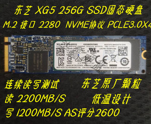 东芝 XG4 XG5 XG6 256G 512G PCIE NVME M.2 2280 SSD固态硬盘xg3