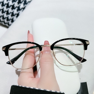 薛之谦同款眼镜框复古半框防辐射金属眼镜架配近视潮流变色眼镜潮