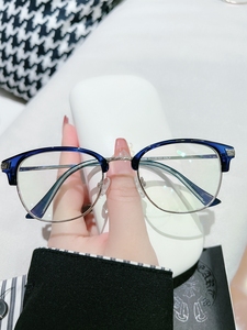 正品薛之谦同款眼镜框复古半框防辐射金属眼镜架配近视潮流变色眼