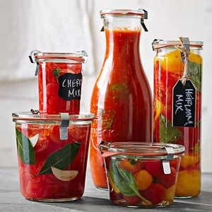 NEW ㊣德国制weck玻璃罐密封罐储存罐酱料泡菜罐食品腌制菜玻璃瓶