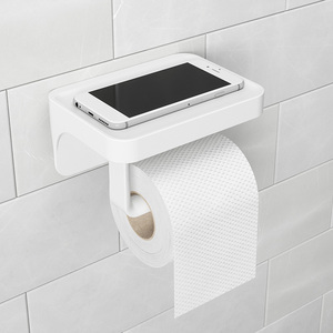 Umbra厕所置物架手纸纸巾卫生间厕纸盒卫生纸免打孔卷纸壁挂式