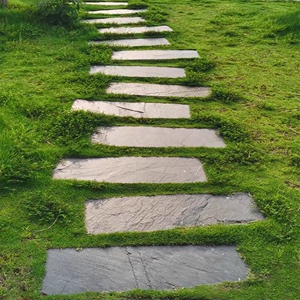 青石板踏步石户外花园草坪垫脚地铺石庭院不规则园艺汀步脚踏石材