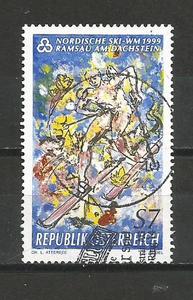 奥地利 1999年 滑雪邮票 一枚 信销