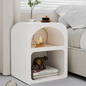 ins北欧风艺术洞穴床头柜现代简约设计感小户型储物柜奶油风柜子