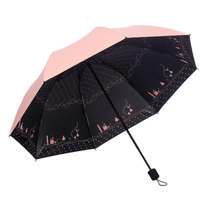 红叶晴雨伞折叠女两用三折韩国太阳伞防晒创意小清新遮阳伞学生